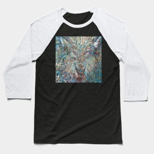 WOLF - OIL PORTRAIT Baseball T-Shirt